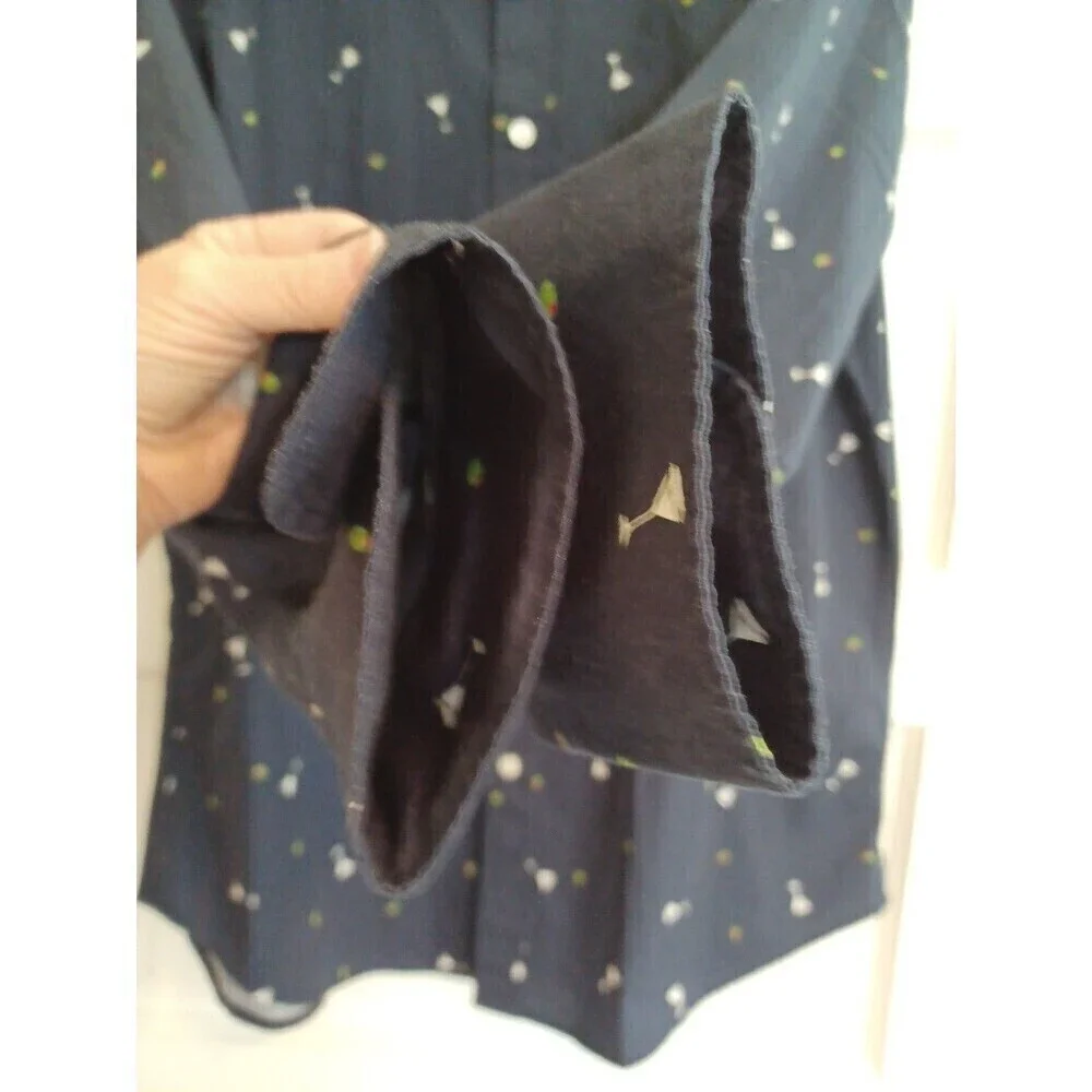 J. Crew buttondown shirt mens L martini glass olives cocktail bartender party